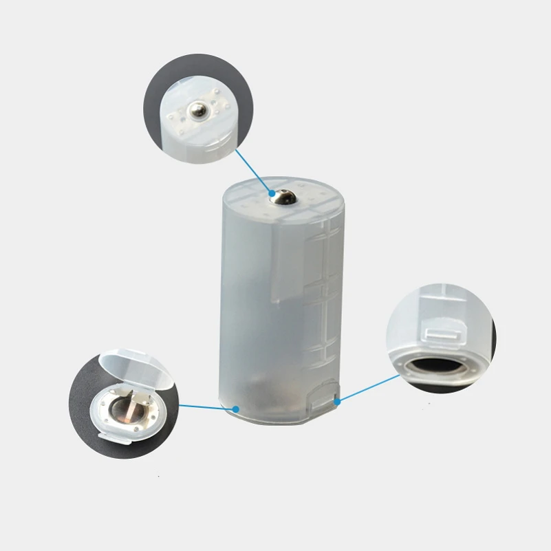 4 шт. прозрачный пластиковый держатель для батарей АА в D |