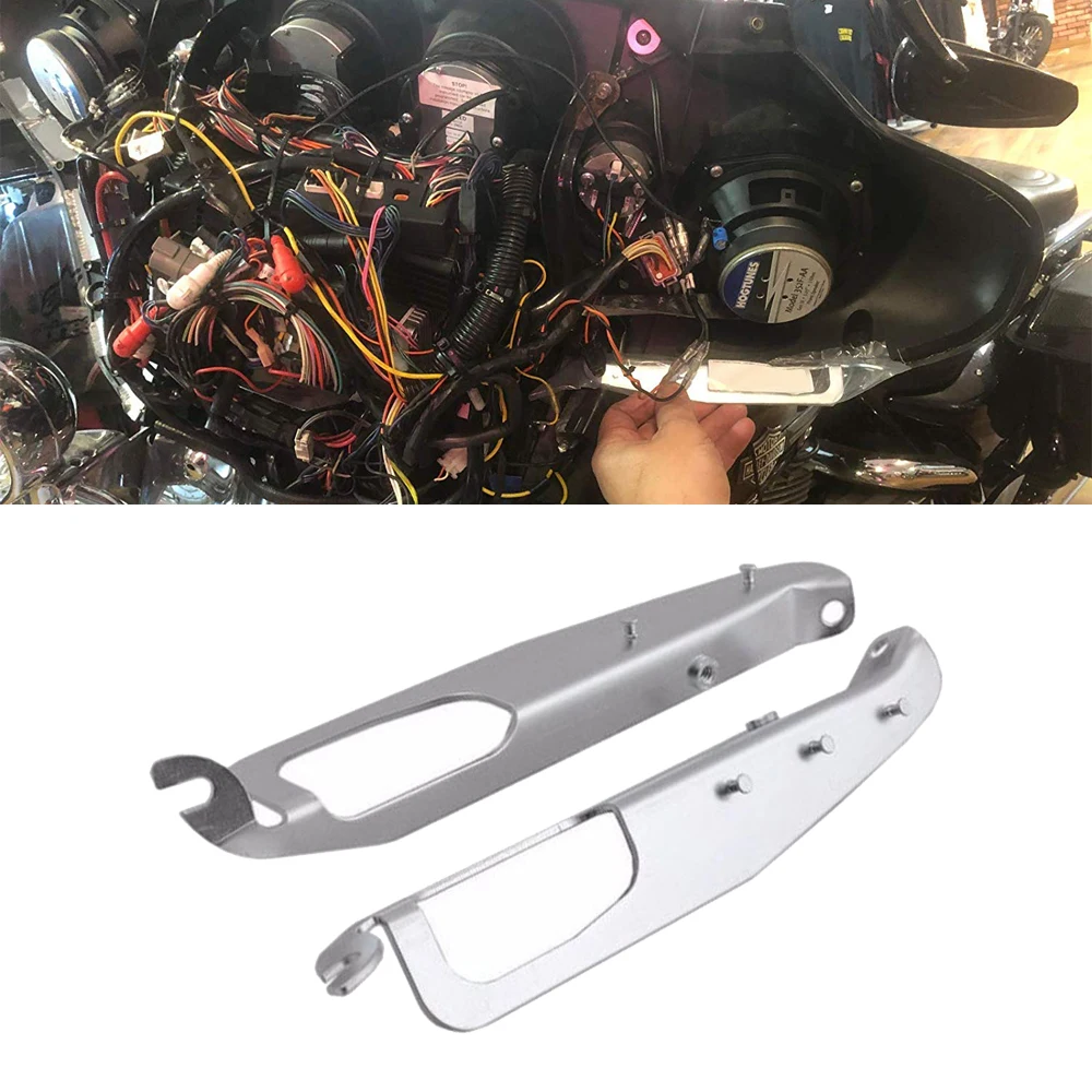 

Motorcycle Inner Speaker Support Bracket Kit Fit Batwing Fairing For Harley-Davidson Electra/ Street Glide EFI FLHX FLHT