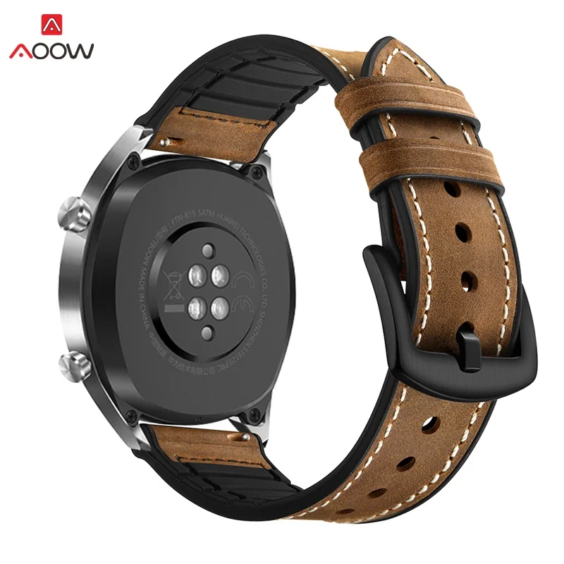 Ремешок из натуральной кожи для Huawei Watch GT 46 мм ремешок часов Honor Magic браслет с