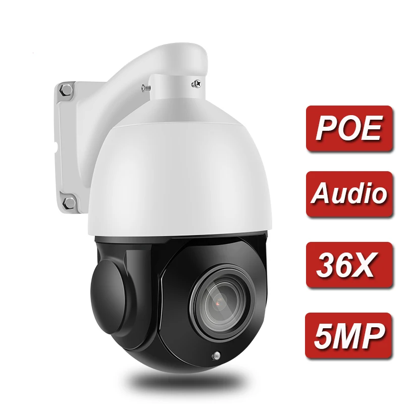 IMPORX 5MP 36X ZOOM CCTV камера P2P IR Motion Detection Onvif POE PTZ IP камера Высокоскоростная купольная наружная 360 камера двухсторонняя аудио
