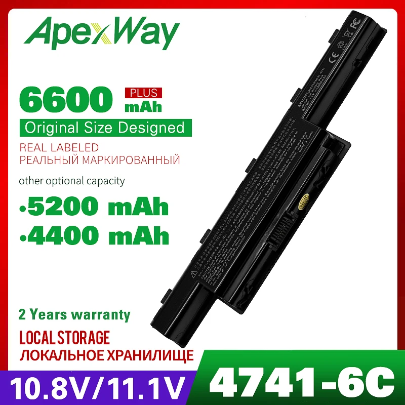 6 ячеек 11 1 В ноутбука Батарея для acer Aspire 5750G v3 AS10D81 AS10D31 AS10D41 шлюза NS41I NS51I NV49C NV49C13C NV49xx