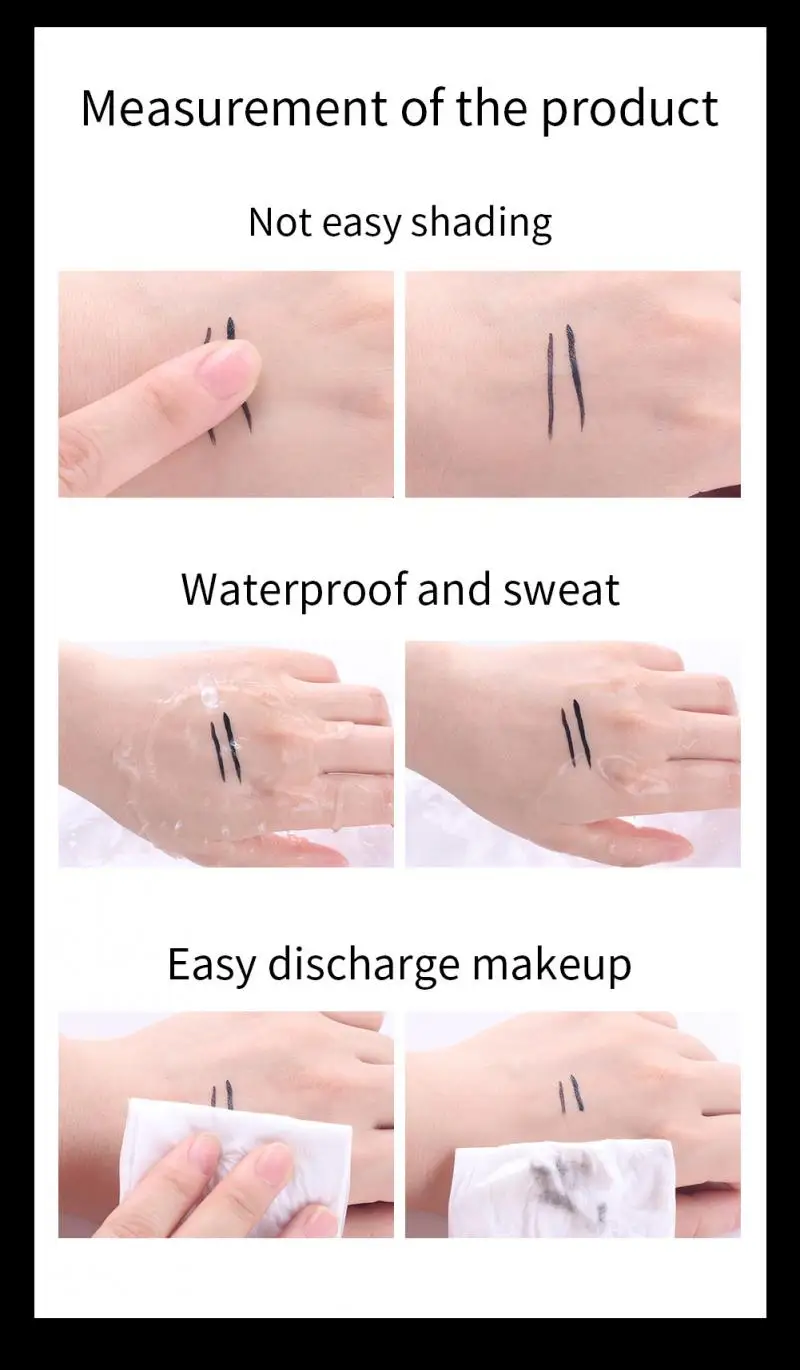 

Waterproof Natural EyeLiner Pencil Quick Dry Eye Liner Long Lasting Makeup Comestics Tools Easy To Wear Silky Eye Liner TSLM2
