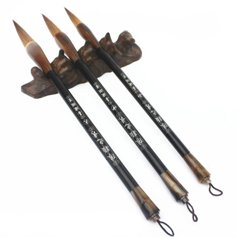 3 шт./компл. китайские кисти для каллиграфии ручка Волчья шерсть кисть китайской