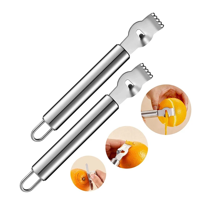 4 шт лимонно-терка Zester из нержавеющей стали круглое кольцо Оранжевый Овощечистка