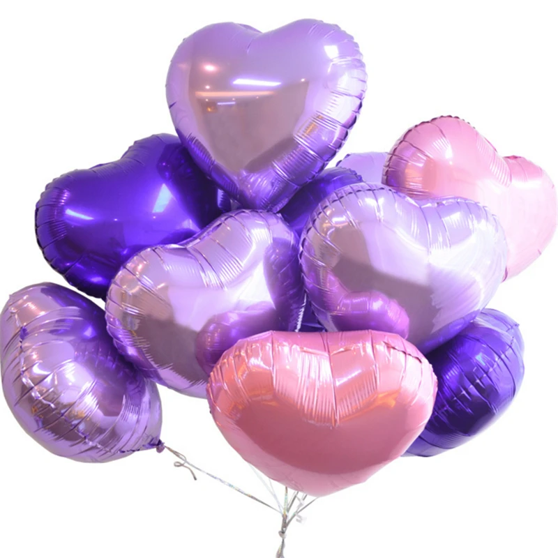 

100pcs 18inch Red Heart Foil Balloons Valentine's Day Wedding Baby Shower Love Anniversary birthday Decorations Supplies Globos