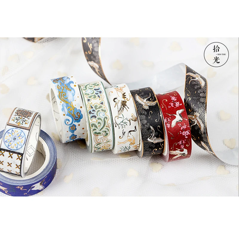 Золотые блоки в китайском стиле с рисунками (шинуазри) Lucky Япония набор