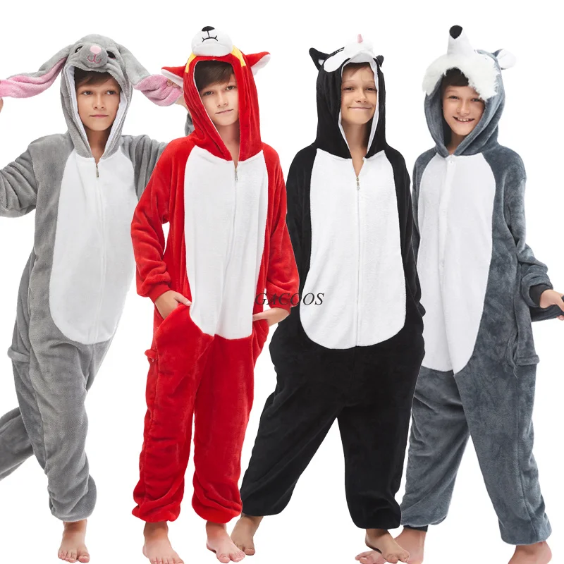 Фланелевая одежда для маленьких девочек пижама с единорогом мальчиков теплая