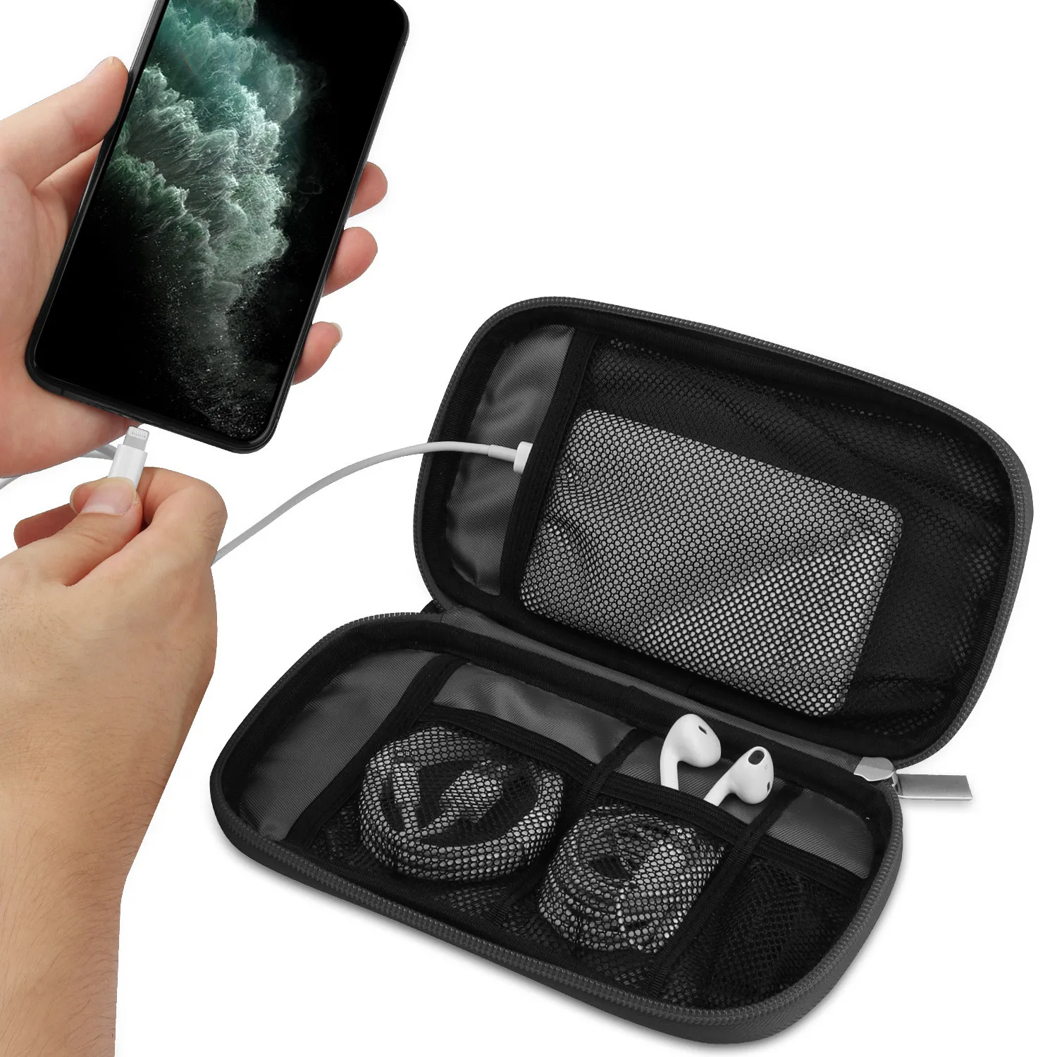 

Headphones, mobile phones, data cables, charging treasures