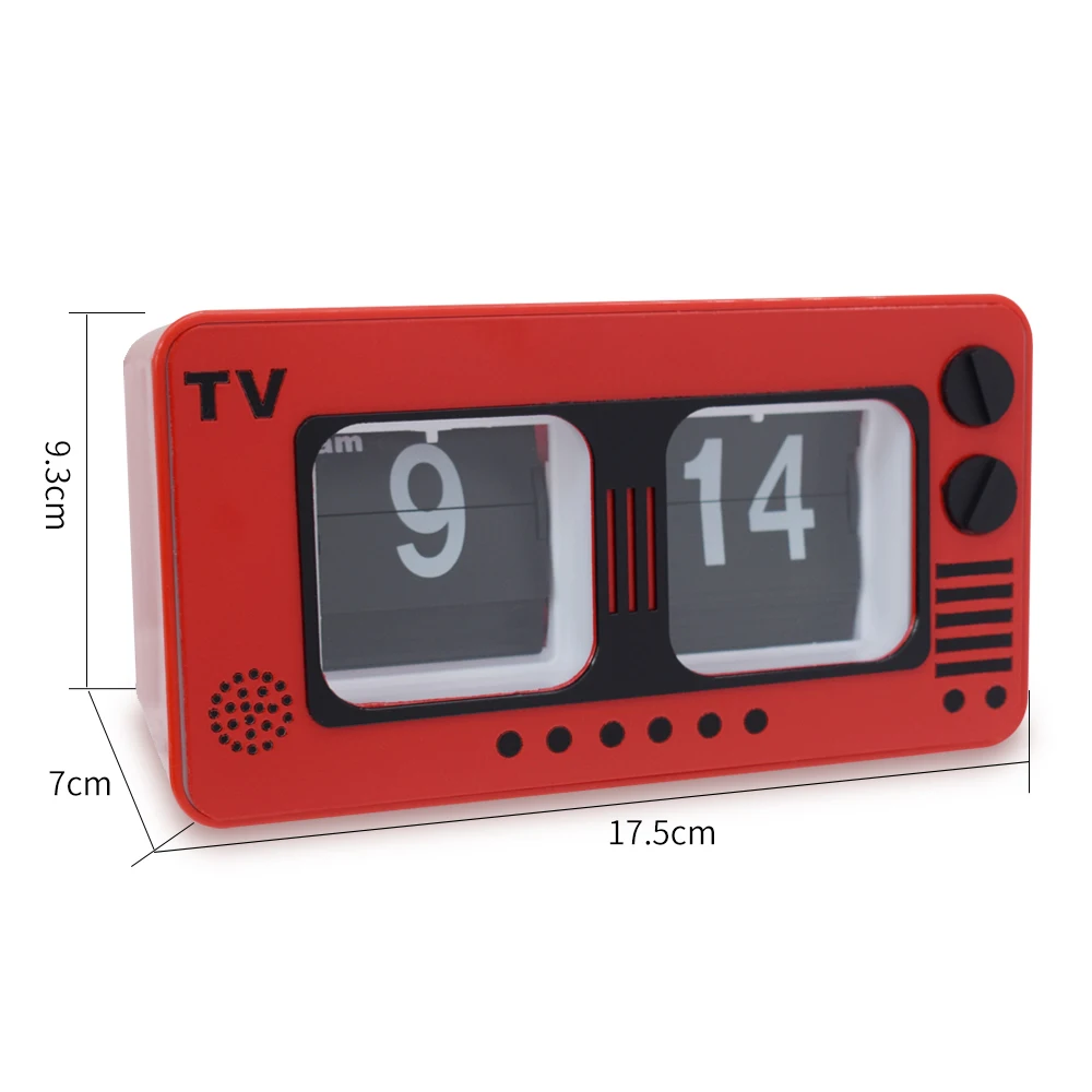 Ретро ностальгические ТВ флип часы Стильные креативные дома и офиса Настольные