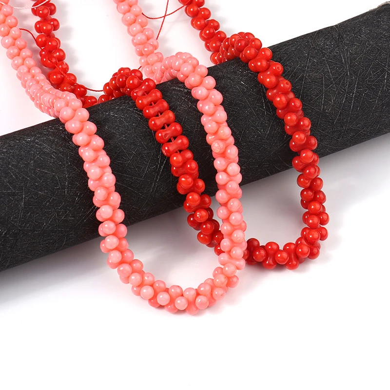 

Apx 100pcs/lot 4x8mm Bone Shape Pink Red Coral Loose Beads For Jewelry Making Charms Beads for DIY Necklaces&Bracelets Wholesale
