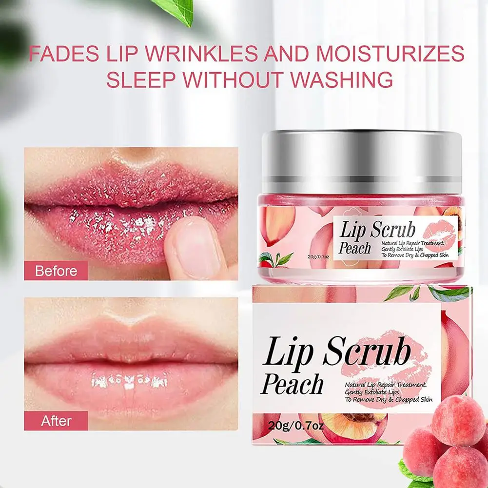 

Lip Scrub Mask Lip Plumper Moisture Lip Balm Exfoliating Anti-Ageing Scrub Lip Film Nourish Repair Fine Lines Lips Care 1Pcs