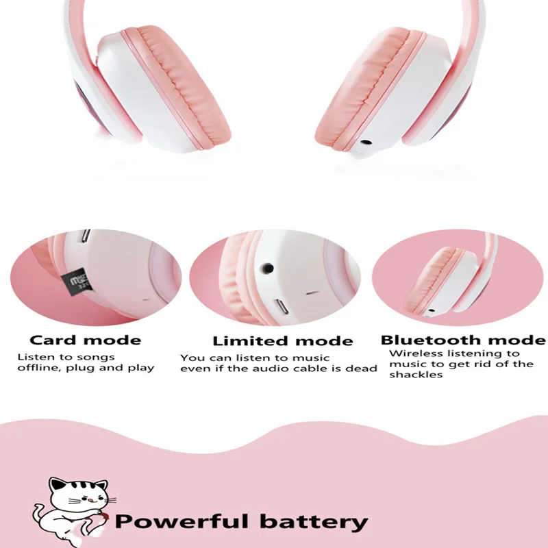 

Wirelessbluetoothcatearheadset Supports Head-Mounted Headset Gamermusic Met, Microphon, Movement Computer Mobile Telephone