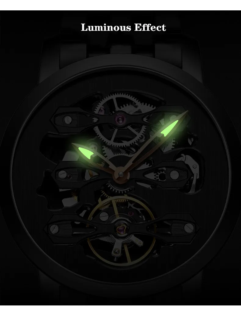 AILANG Tourbillon часы мужские часы Топ бренд класса люкс из нержавеющей стали спортивные часы водонепроницаемые автоматические механические часы для мужчин