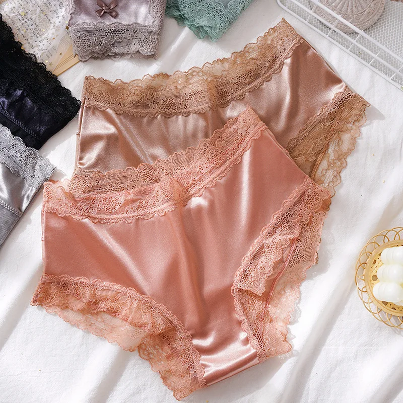 

French Style Sexy Women Underwear High Quality Luxury Lace Lady Panties Seamless Solid Mid-Rise Female Briefs Lingerie Intimates