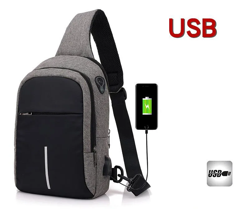 UOSC маленькая USB зарядка Одна сумка на плечо мужские сумки-мессенджеры мужские водонепроницаемые нагрудные сумки на лямках новые сумки через плечо