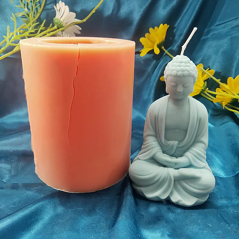 

Sitting Baddha Statue Silicone Mold Aromatherapy Candle Mould