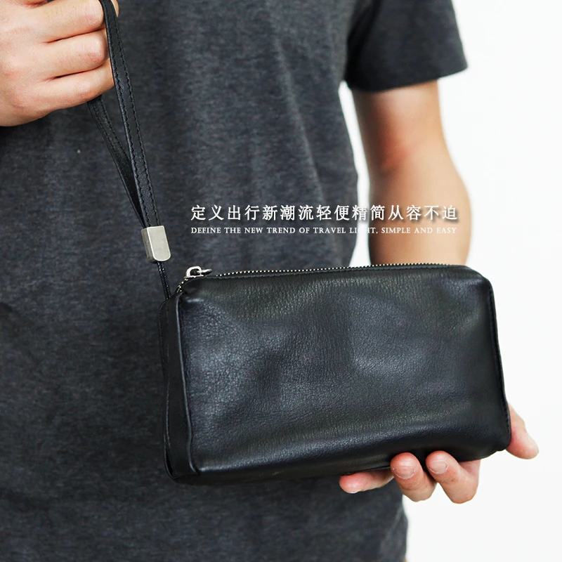 Мужской кожаный кошелек LANSPACE модные кошельки с отделениями для монет от