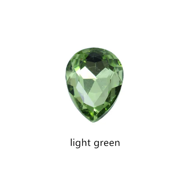 light green 10 шт./упак. стеклянные кристаллы, стразы 3D капли воды камни для дизайна ногтей украшение стразами полировки обувь очаровательного дизайна аксессуары ювелирные изделия - Цвет: light green