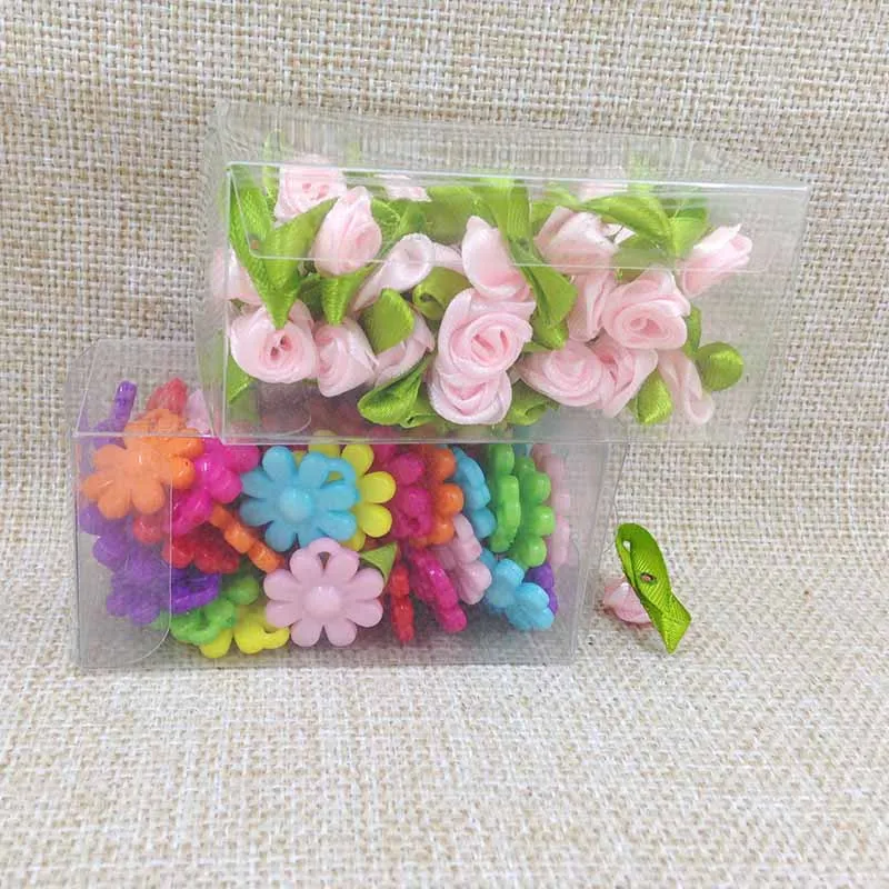 Оптовая продажа 100 шт = 1 лот Прозрачная ПВХ Заказная коробка Свадебная