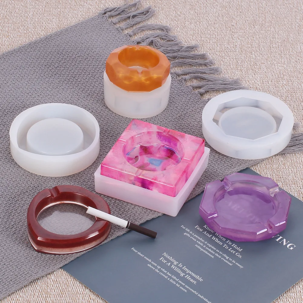 

Silicone Mold DIY Ashtray Decoration Mold Special Craft Supplies for Table Home Decoration dried flower container accessories