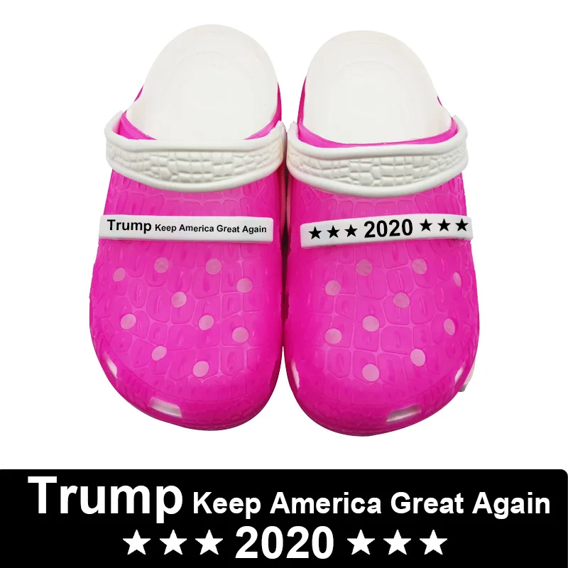 2020 г. Trump Keep America Great Again Crocse Zapatos De Mujer Enjoy The Spirit Funny Croks женская пляжная обувь на