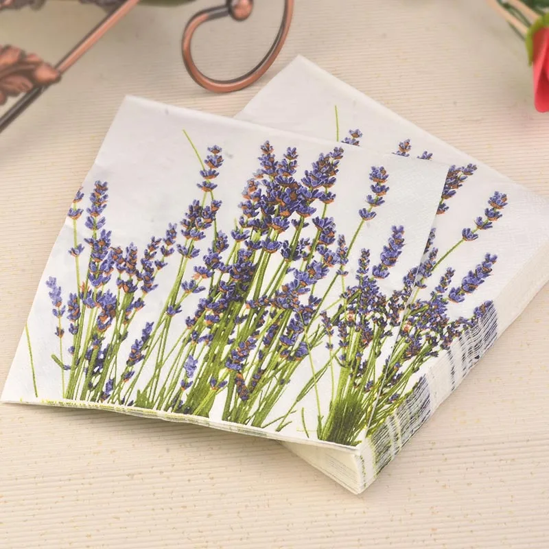 10 шт. бабочка цветок высокое качество еда тертая салфетка с принтом бумага