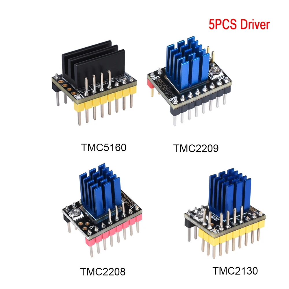 5 шт. TMC5160 TMC2209 TMC2130 TMC2208 шаговый двигатель драйвер StepStick Mute Для SKR V1.4 MINI E3 3D принтер