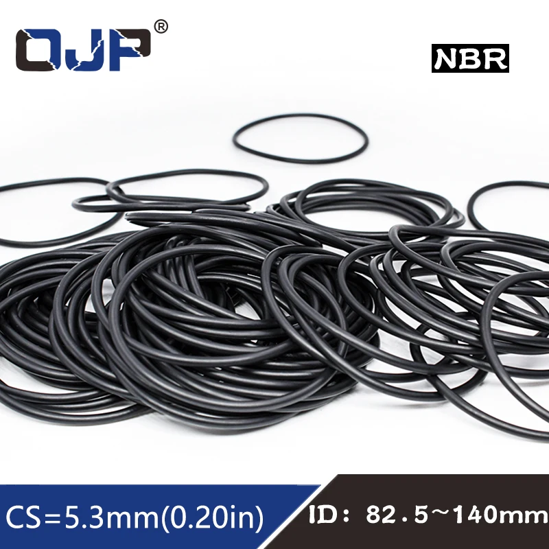 

10PCS/lot Rubber Ring NBR O-Ring Nitrile CS5.3mm ID82.5/85/87.5/90/92.5/95/97.5/100/140mm Seal resistance Wear Gasket Washer