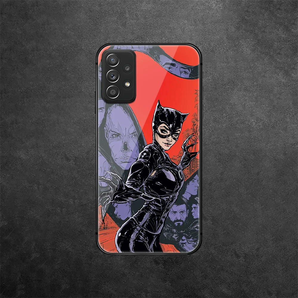 

Cat Girl Woman Tempered Glass Phone Case Cover For Samsung Galaxy A 10 12 20 E 21 30 32 50 40 51 52 70 71 72 S Painting Luxury
