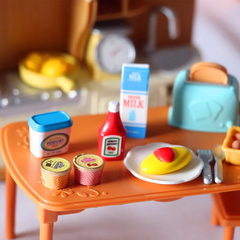 

Миниатюрный Кукольный домик Ketchup со вкусом йогурта, еда и игра, модель Ob11, реквизит для съемки, набор «сделай сам»