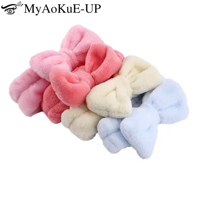 Бантик головной платок эластичный бант повязка на голову наращивание ресниц