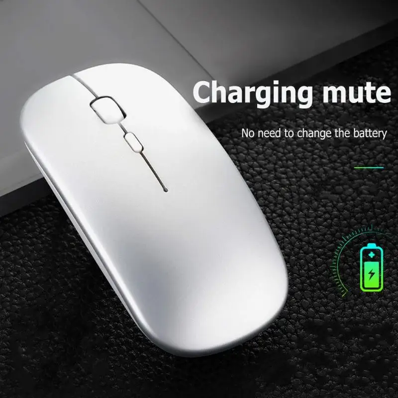 Портативная беспроводная Бесшумная оптическая перезаряжаемая мышь 2 4G USB для
