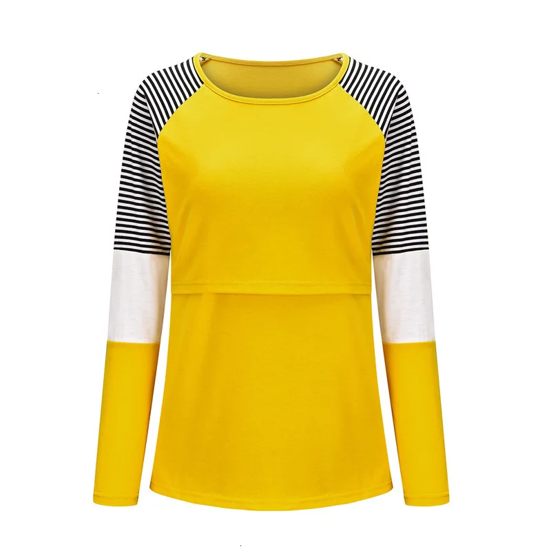 В полоску Одежда для беременных Беременность с длинным рукавом Для женщин Блуза