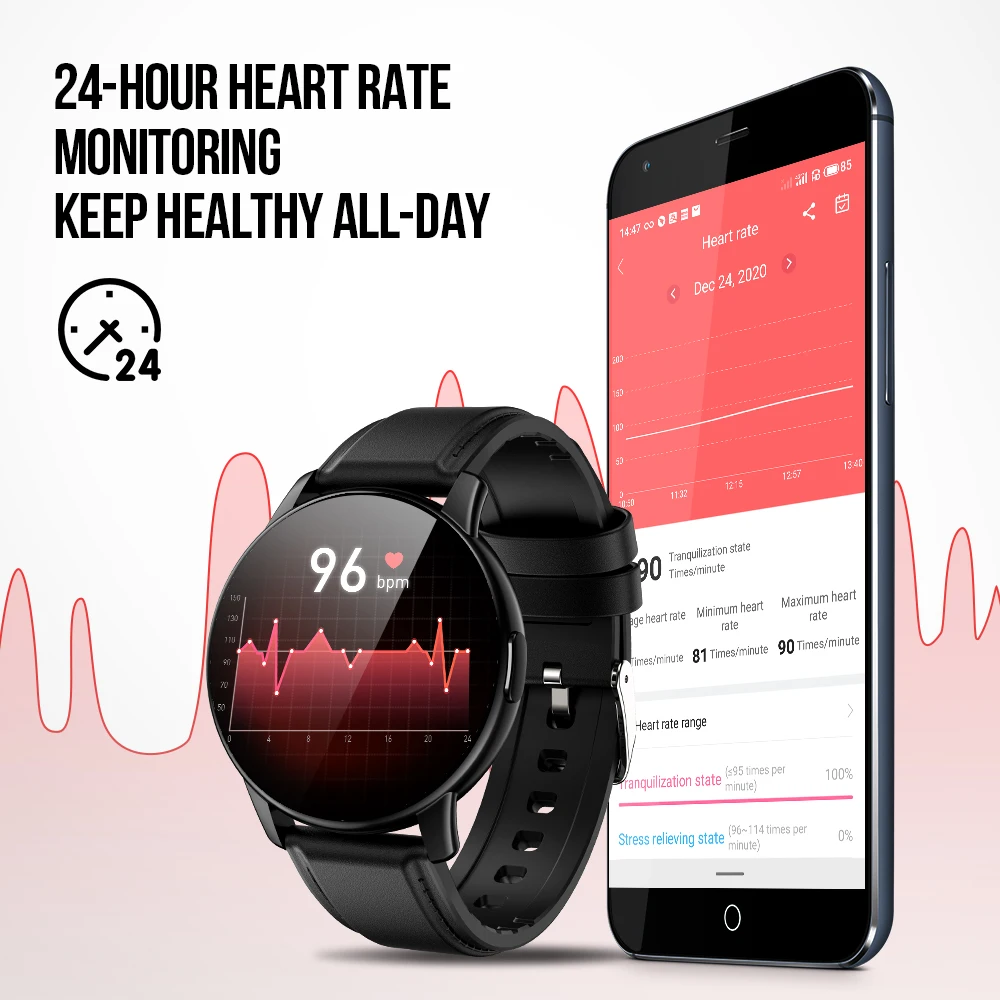 

S27 Smart Watch IP68 Waterproof 30 Days Standby Heart Rate ECG Monitor Sport Men Wome Fashion SmartWatch for Android IOS PK LF29