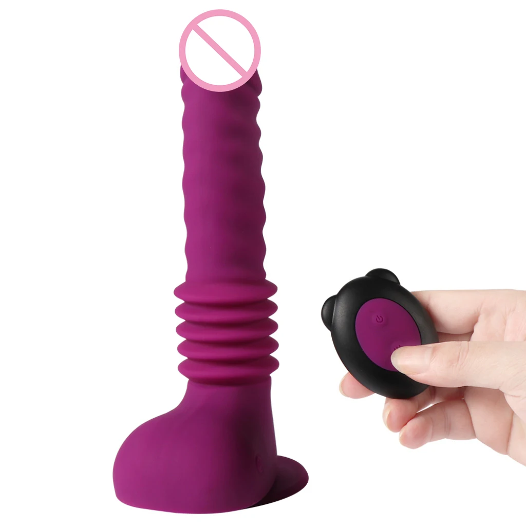 Электрический Телескопический фаллоимитатор с дистанционным управлением