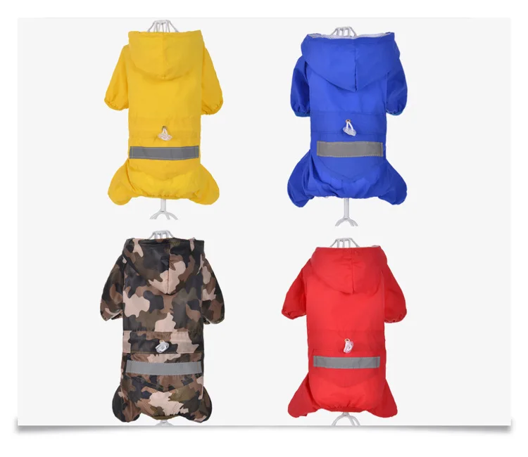 Однотонный дождевик для питомца собаки XS-XXL на весну и лето ветронепроницаемый