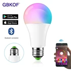 Светодиодная лампа Bluetooth затемняемый RGB Цвет-изменение 15 Вт E27 групп Управление памяти Функция мульти-Цвет украшения вечерние Семья