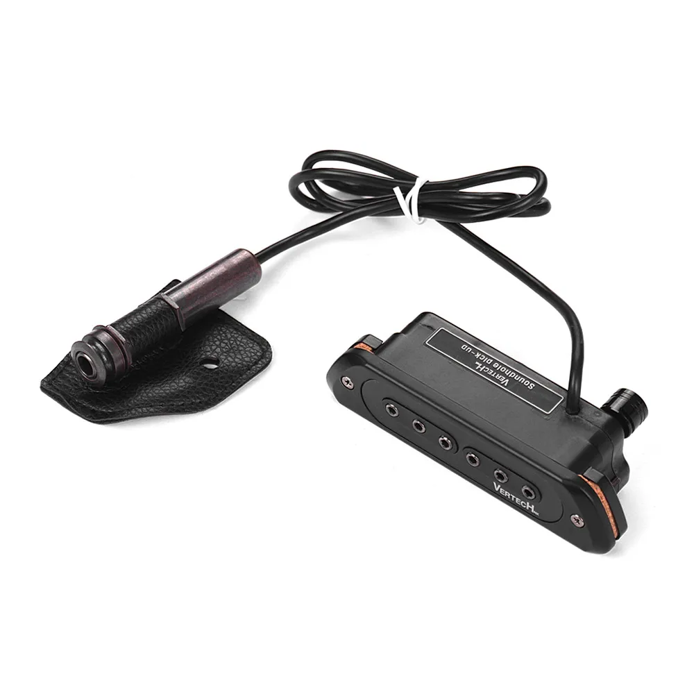 VERTECHnk VS-8M Active Guitar Soundhole Pickup Transducer Humbucker + Mic Dual Pick-up with 6.35mm Endpin Jack Volume Control |