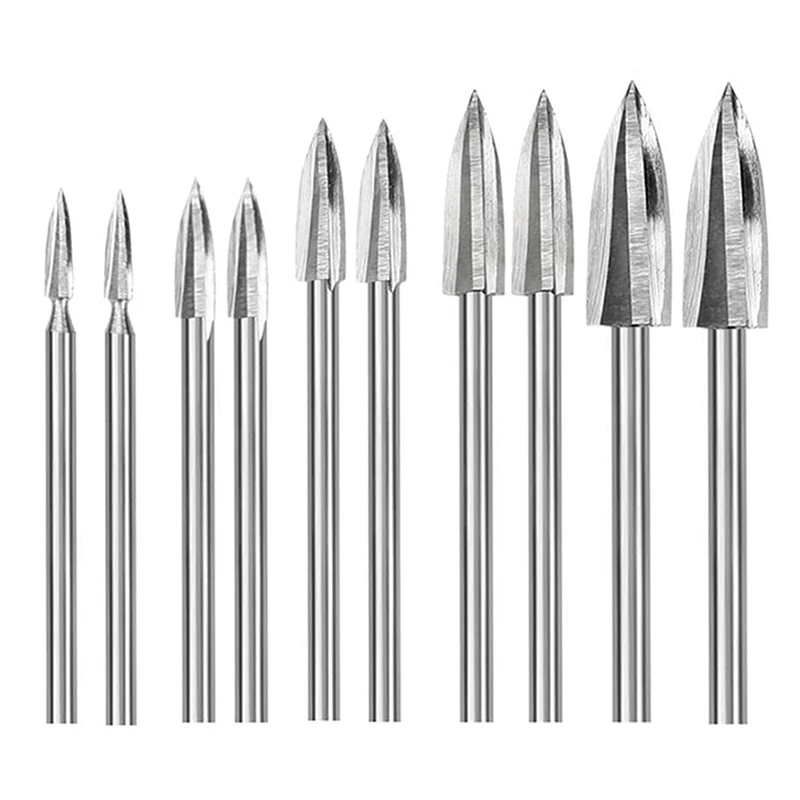 

10PCS Wood Carving Drill Bit Steel Carving Drill Bit Set Is Used for Woodworking Carbide Grinding Drill Bit Carving