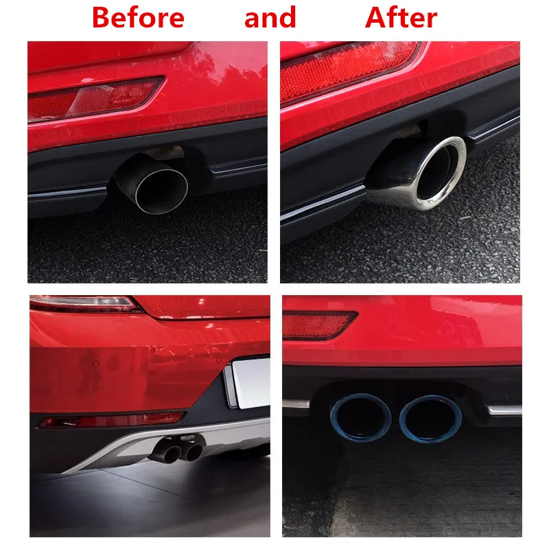 Наконечник Выхлопной Трубы из нержавеющей стали для автомобиля глушитель задняя