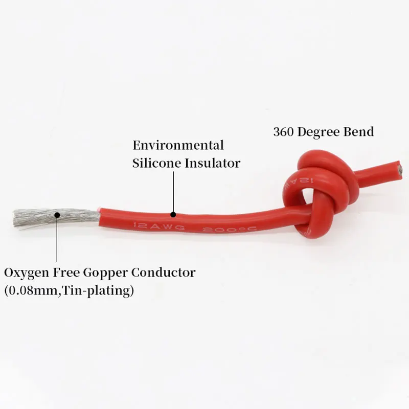 

18AWG Silicone Gel Rubber Wire OD 2.3mm Flexible Cable High Temperature Insulated Copper Ultra Soft Electron DIY Line Colorful