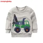 Jumpingbaby2021 футболка для мальчиков детские осенние куртки, футболка одежда для маленьких мальчиков Camiseta Roupas Infantis Menino, спортивные толстовки