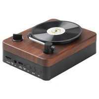 retro bluetooth speakerrecord player style hd stereo sound wireless portable sound music speaker for home