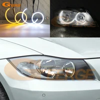 for bmw e90 e91 saloon touring pre lci headlight ultra bright refit day light turn signal light smd led angel eyes car styling