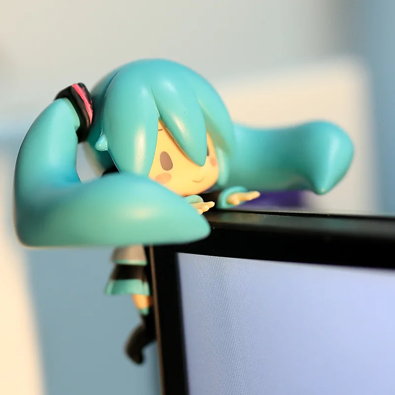

Mini Cute Kawaii Miku Action Figure Toys Computer Table Decoration Creative Model