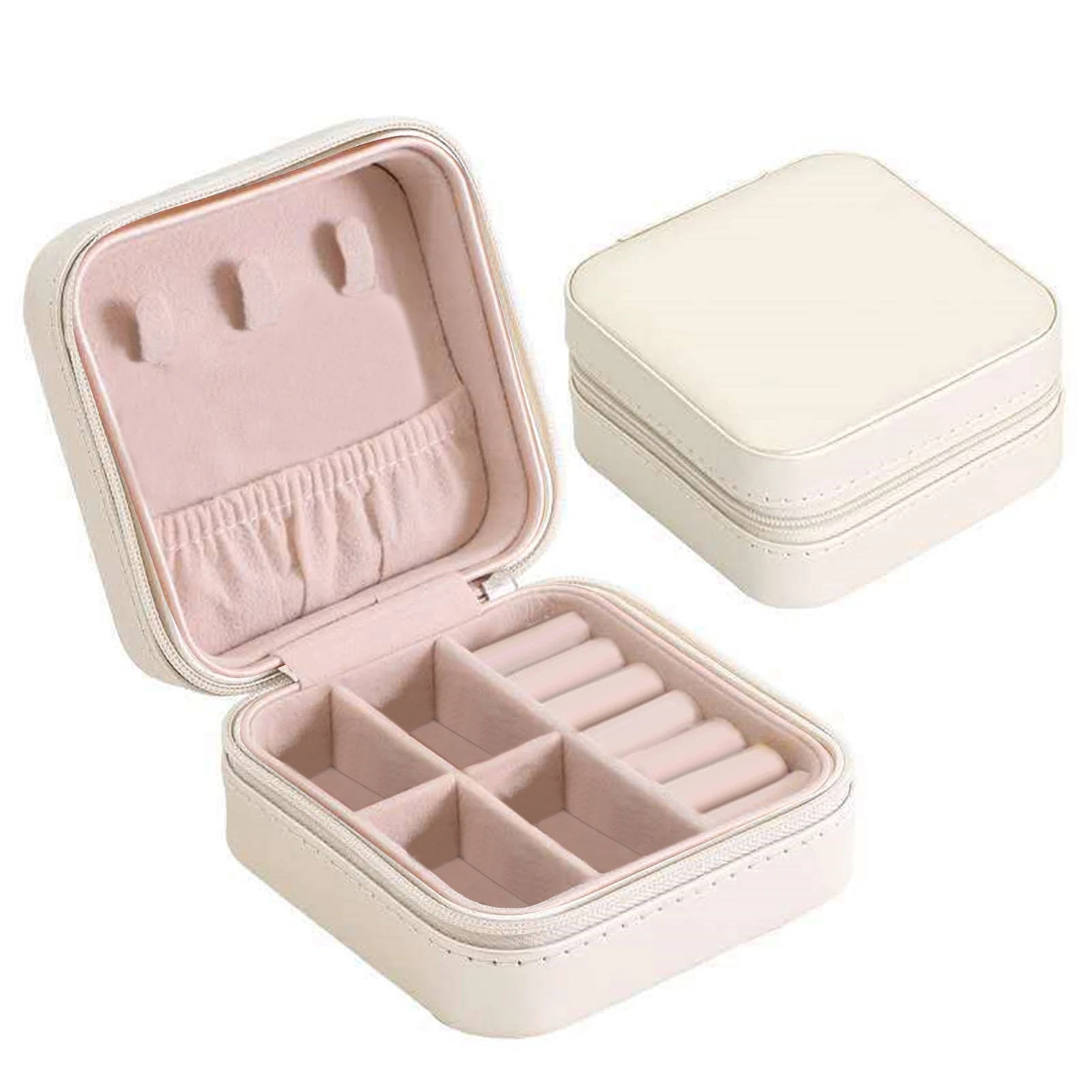 Портативная шкатулка для ювелирных изделий переносной чехол серьги кольцо