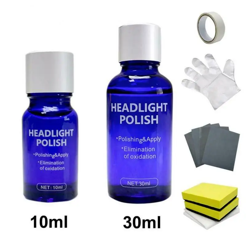 

30/10ML Car Headlight Repair Coating Solution Repair Kit Oxidation Rearview Headlight Car Wax Anti-scratch Liquid TSLM1