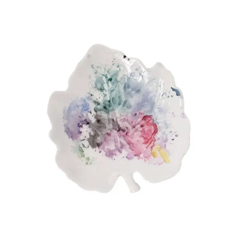 

Creating Beauty INS Ceramic Color Plate Water Color Painting Chinese Painting Paint Disc Hairy Dish Nail Painting Hand Drawn