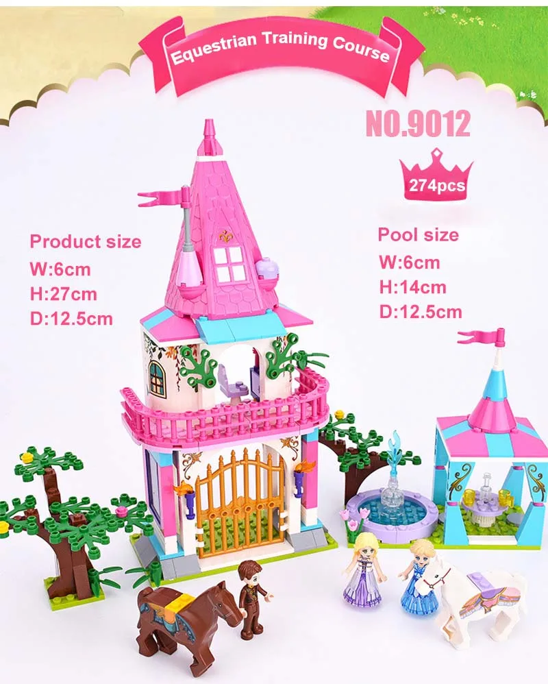 Princess/Prince Series Enchanted Castle Palace Models Building Blocks Royal Carriage Model Compatible Girl Toys Gifts | Игрушки и хобби