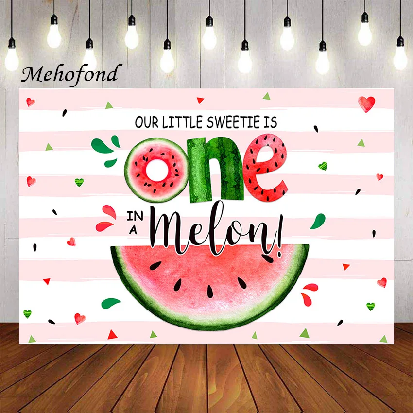 

Фон для фотосъемки Mehofond арбуз Лето наша маленькая подсластка один в дыню детский душ Фотостудия